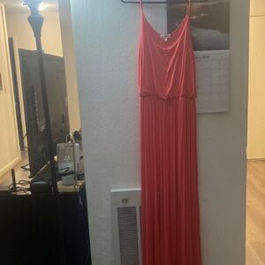 Chic Coral Maxi Dress